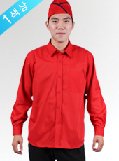 긴팔 빨강 기본 셔츠(남성용)(SE-34)